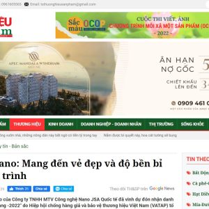 Read more about the article Tạp chí THƯƠNG HIỆU & SẢN PHẨM đánh giá Sơn Decor Nano “Mang đến vẻ đẹp và độ bền bỉ cho các công trình”